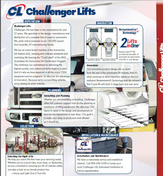 Challenger Lift Info